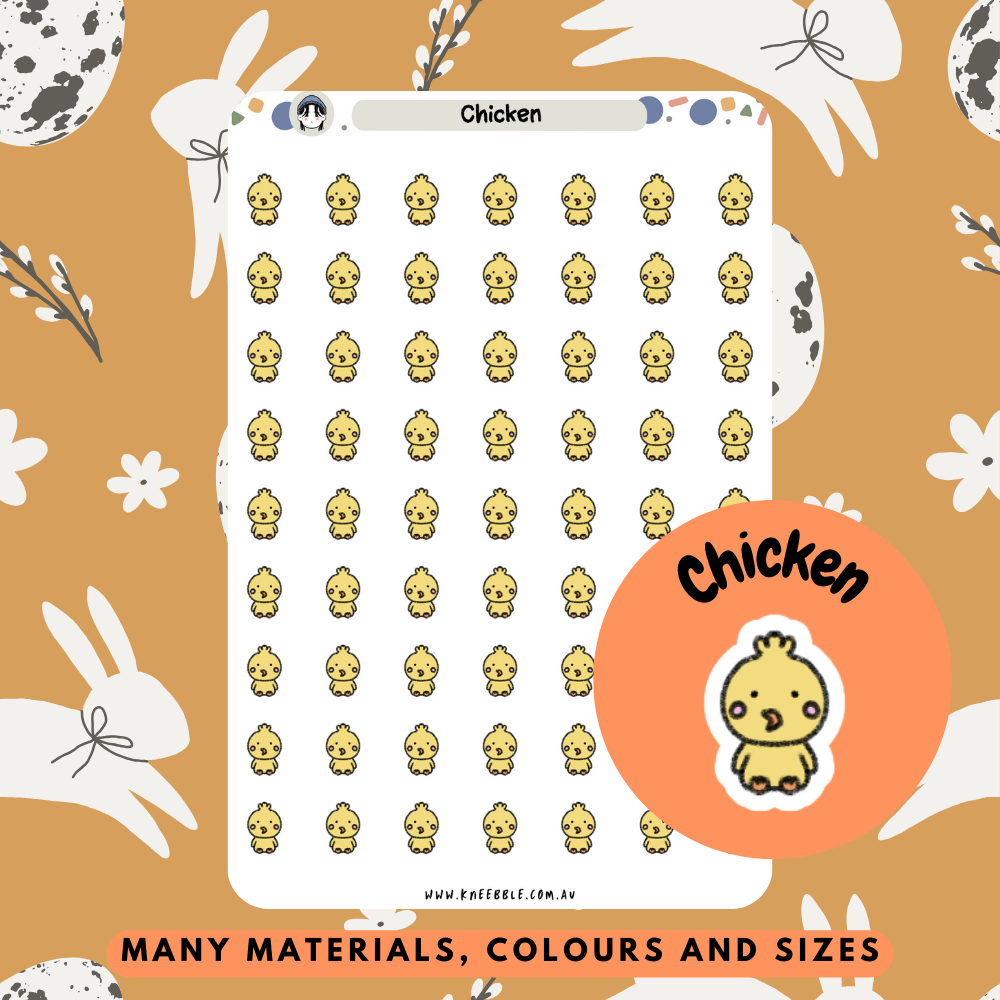 Chicken Planner Stickers - Kneebble