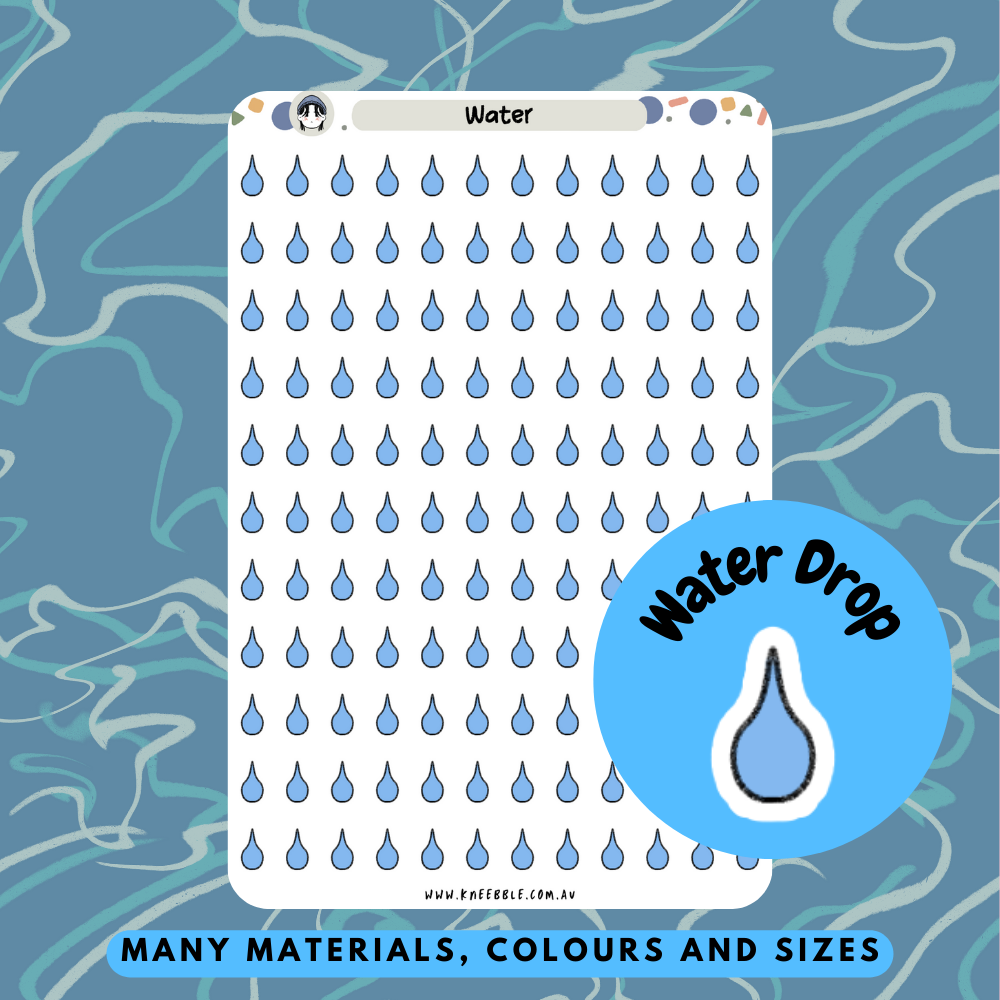 Water Droplet Planner Stickers - Kneebble