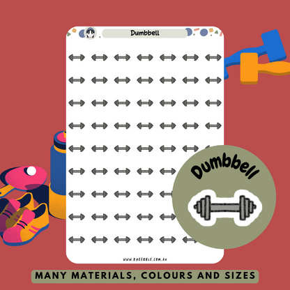 Dumbbell Planner Stickers