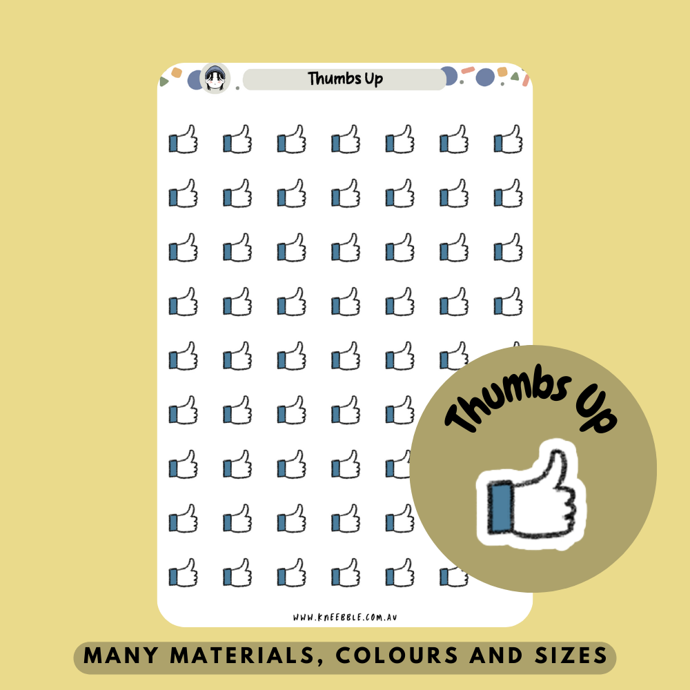 Thumbs Up Planner Stickers - Kneebble