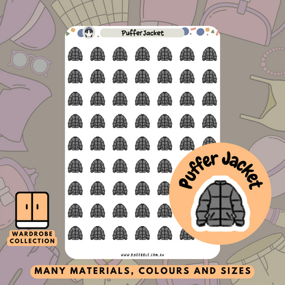 Puffer Jacket Planner Stickers