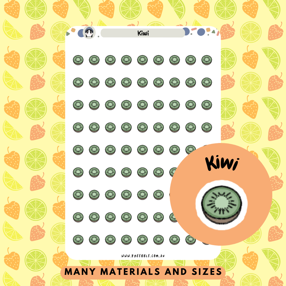 Kiwi Fruit Planner Stickers - Kneebble