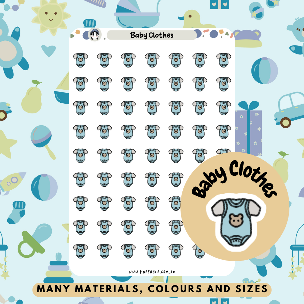 Baby Clothes Planner Stickers