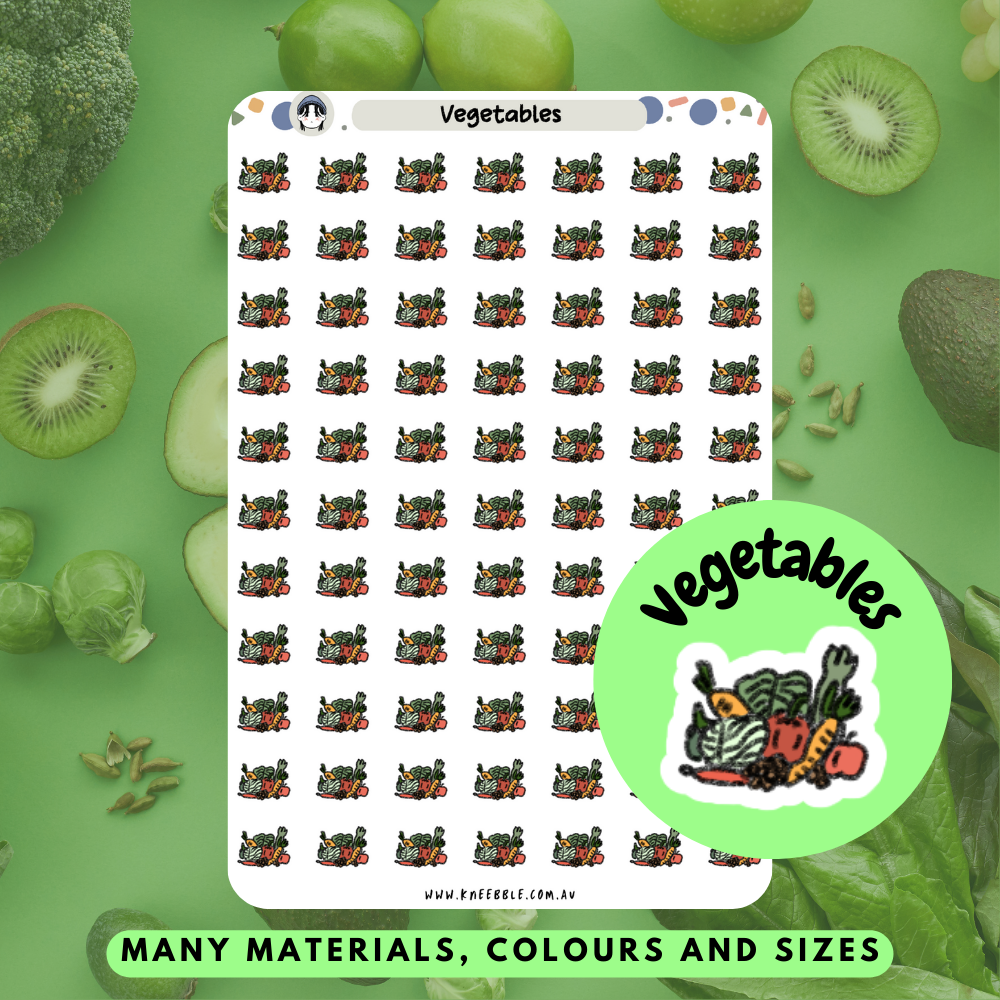 Vegetables Planner Stickers - Kneebble