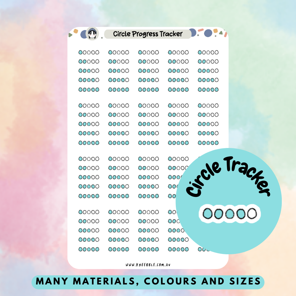 Circle Tracker Planner Stickers - Kneebble