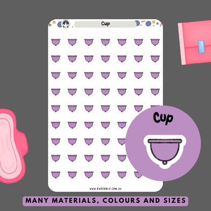 Sanitary Cup Planner Stickers