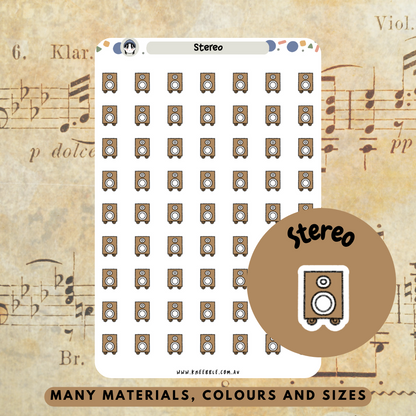 Stereo Music Planner Stickers - Kneebble