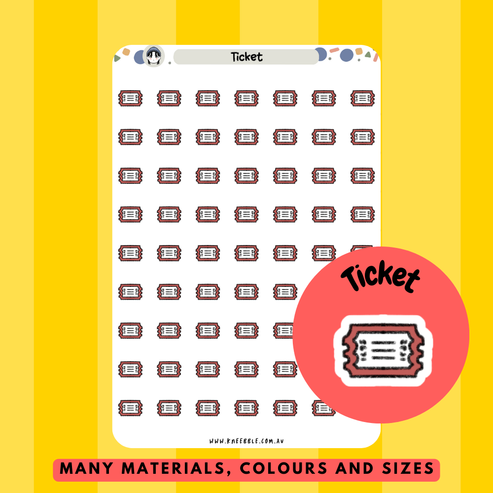 Ticket Planner Stickers