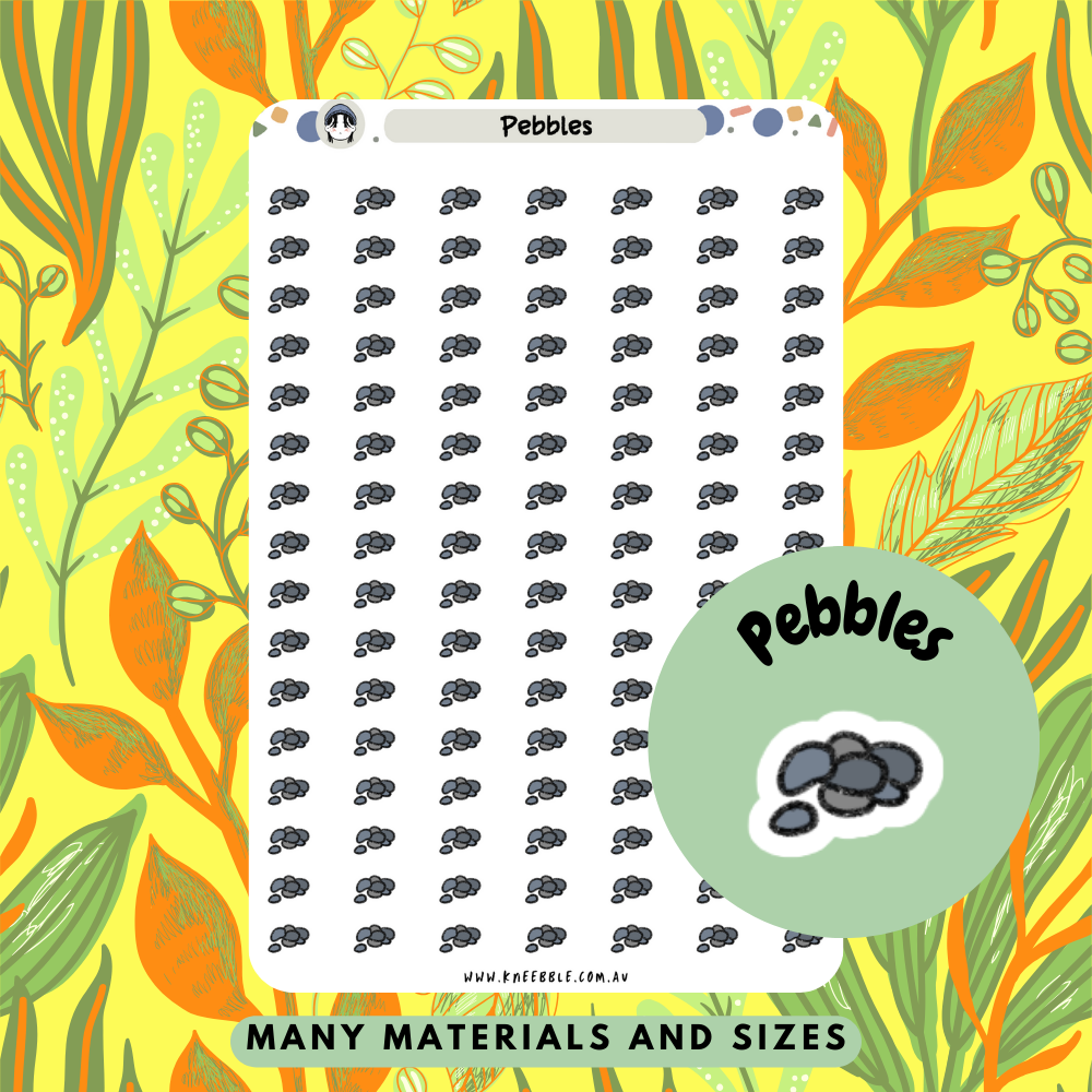 Rock Pebbles Planner Stickers - Kneebble