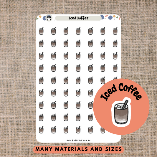 Iced Coffee Drink Planner Stickers