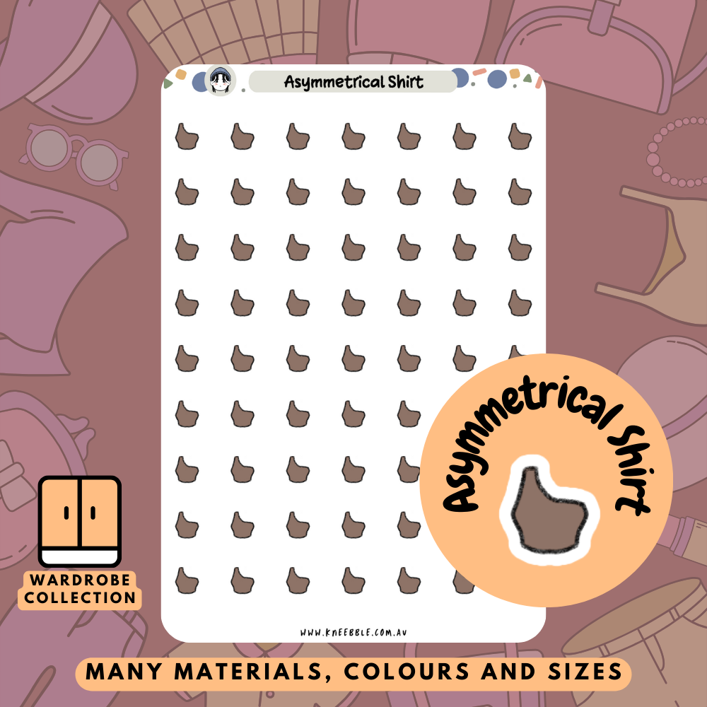 Asymmetrical Shirt Planner Stickers