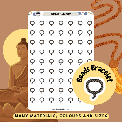 Bracelet Prayer Beads Planner Stickers