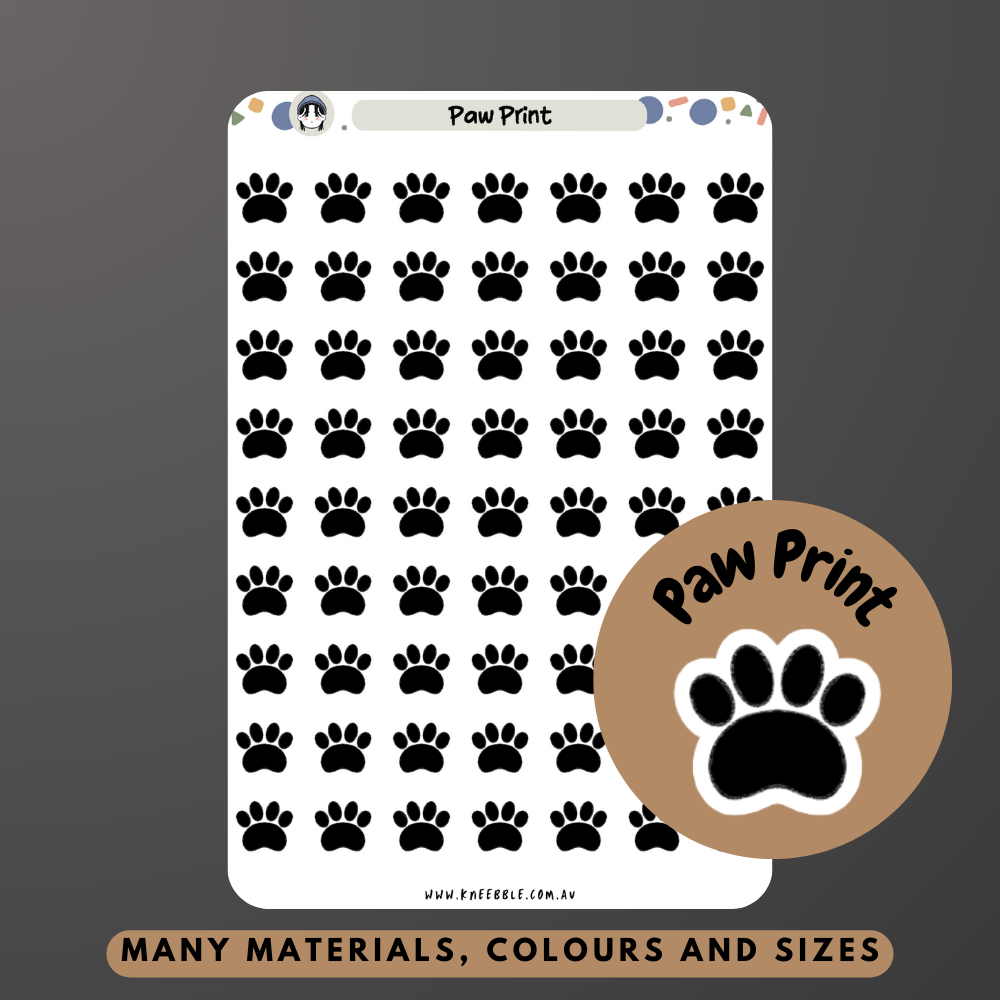 Paw Print Planner Stickers