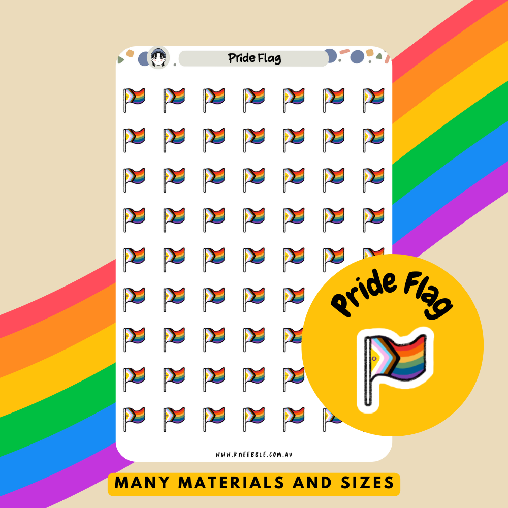 Progress Pride Flag Planner Stickers