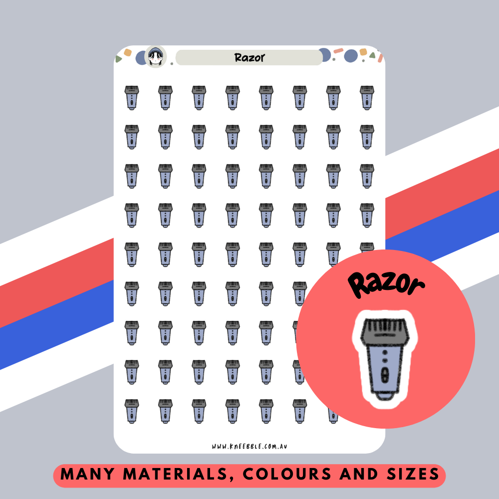 Electric Razor Planner Stickers