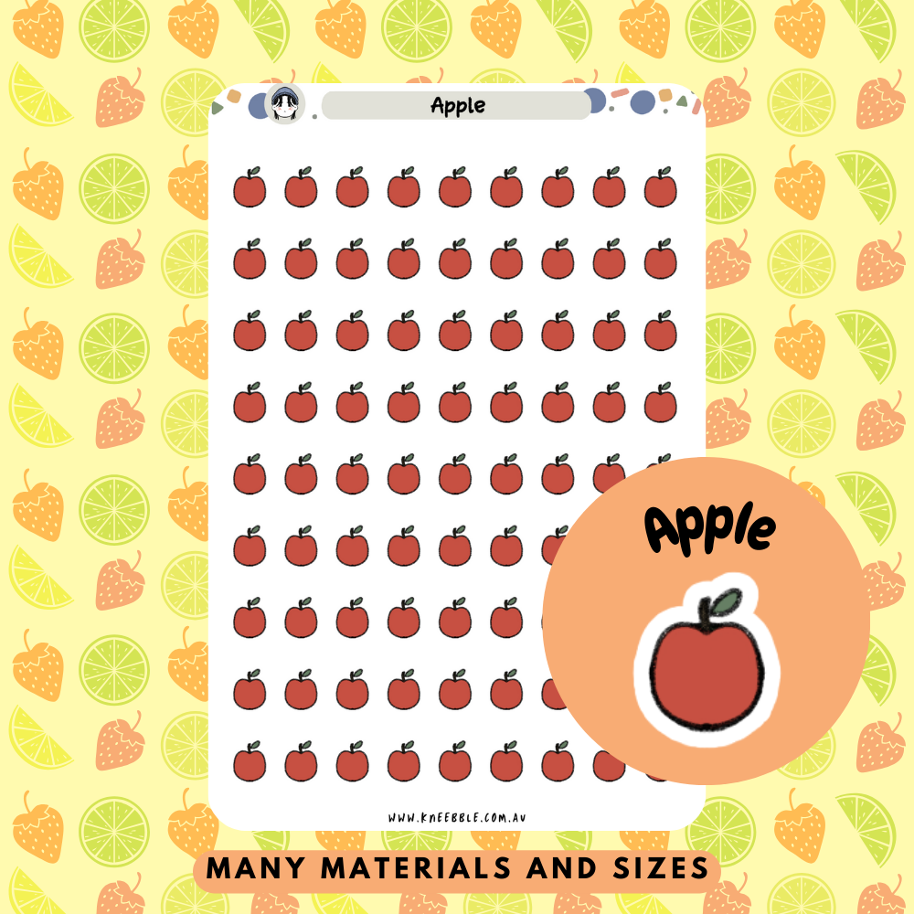 Red Apple Planner Stickers - Kneebble