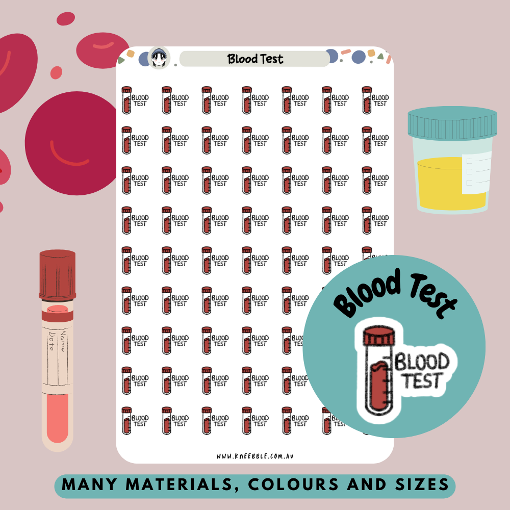 Blood Test Planner Stickers