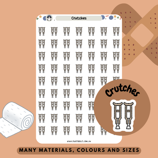 Crutches Planner Stickers