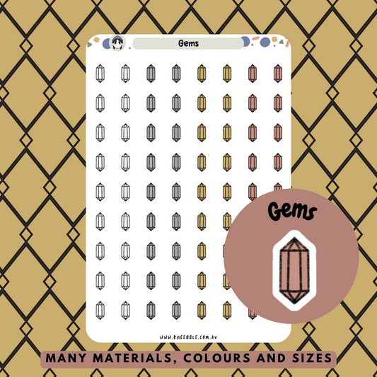 Gems Planner Stickers