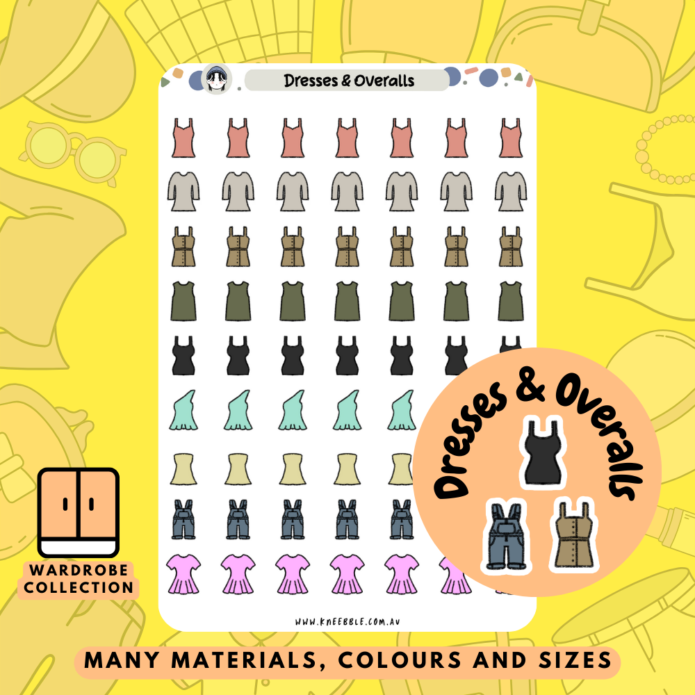 Dresses And Overalls Planner Stickers