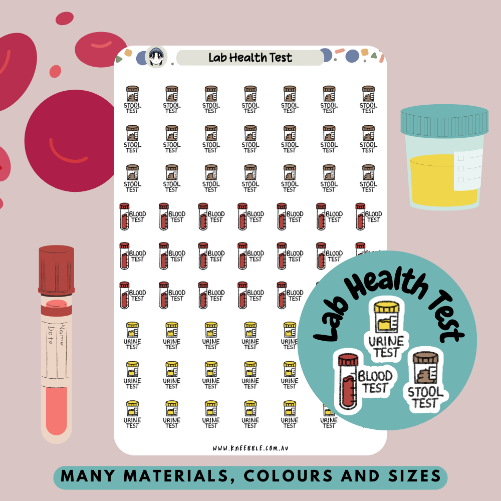 Lab Health Tests Planner Stickers