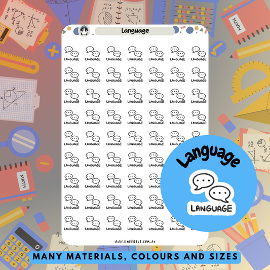 Language Planner Stickers