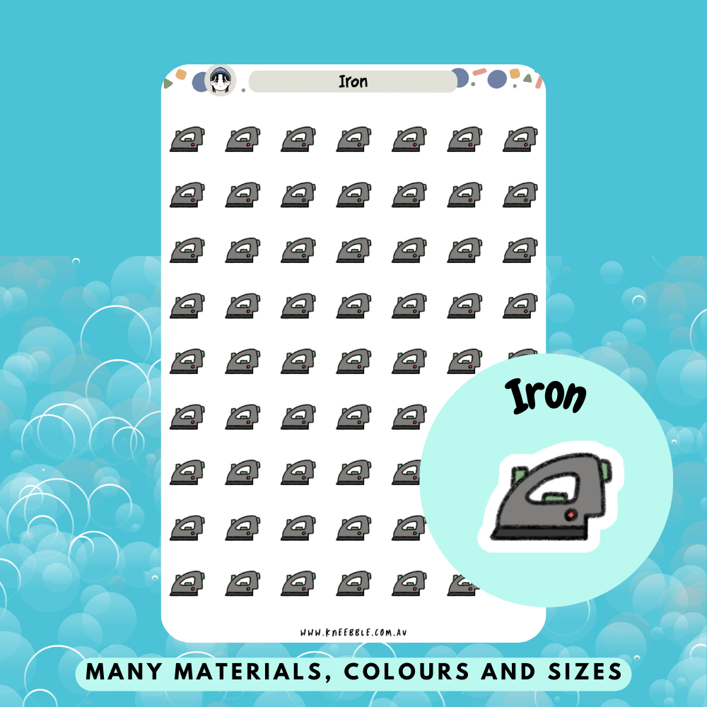 Iron Cleaning Planner Stickers