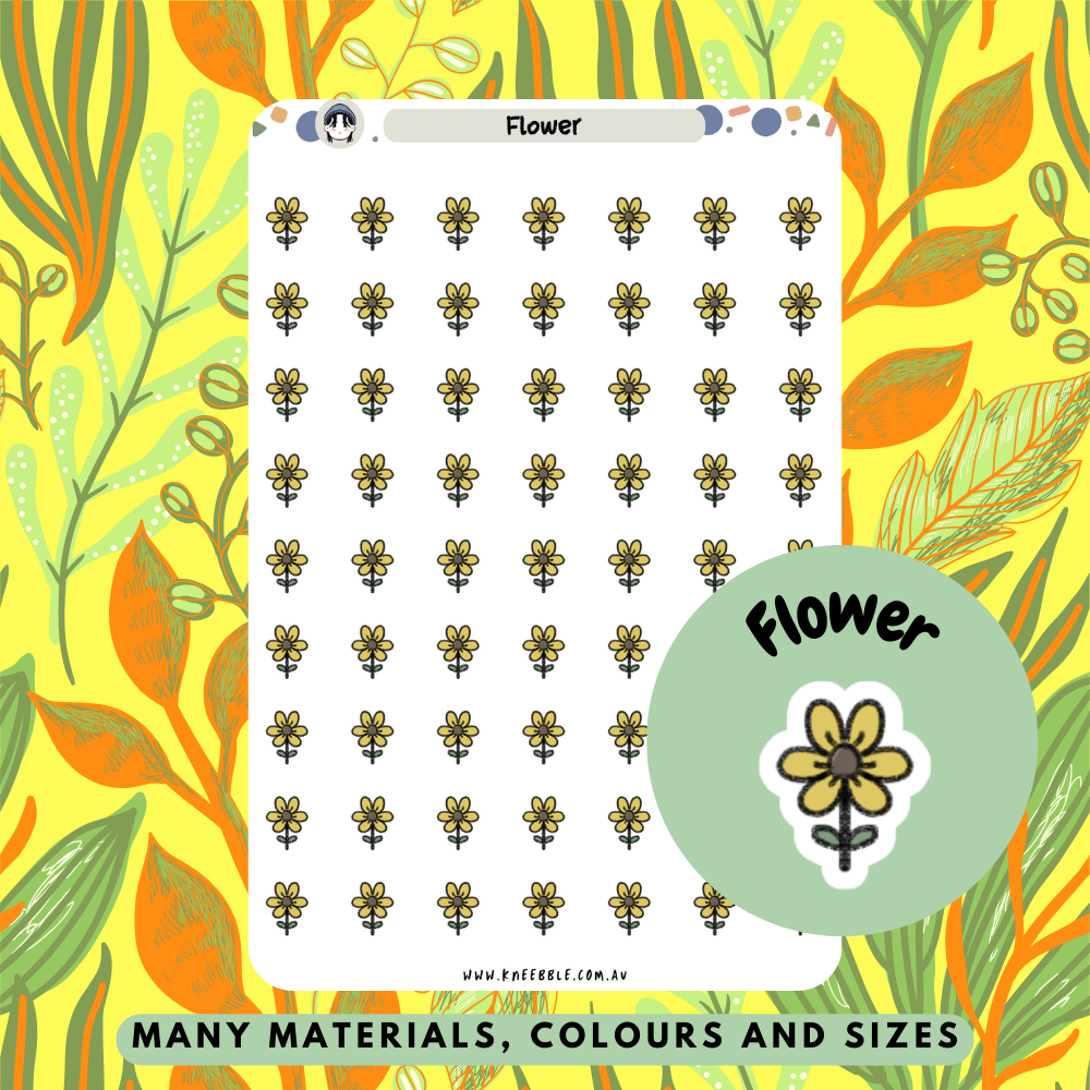 Flower Stem Planner Stickers - Kneebble