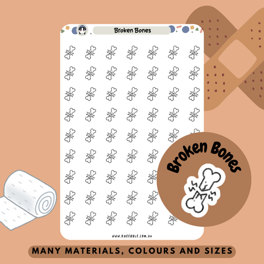 Broken Bones Planner Stickers