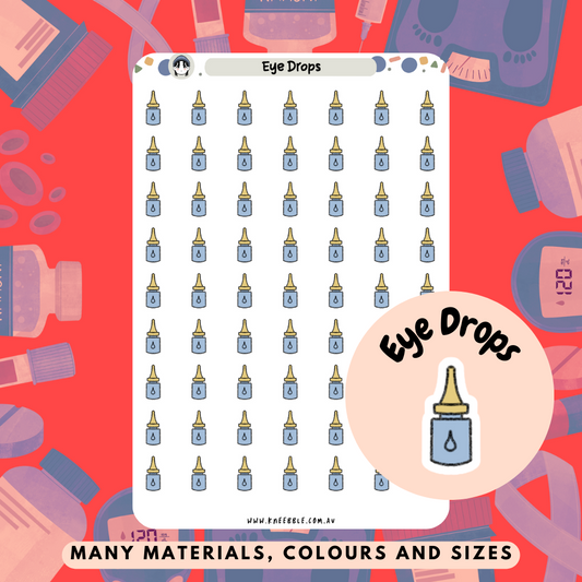 Eye Drops Planner Stickers - Kneebble