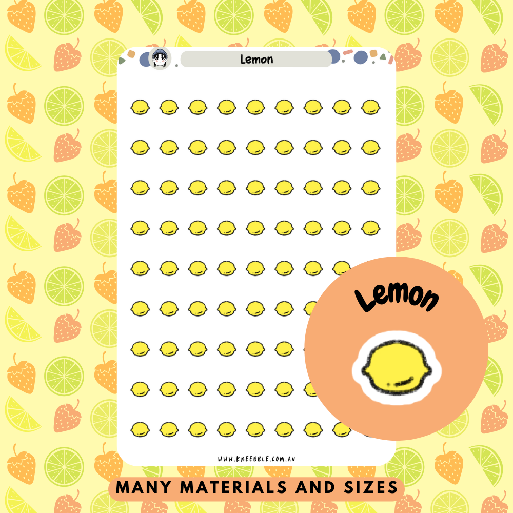 Lemon Planner Stickers - Kneebble