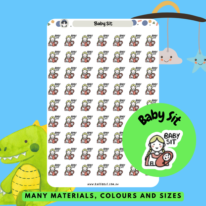 Baby Sit Carer Planner Stickers