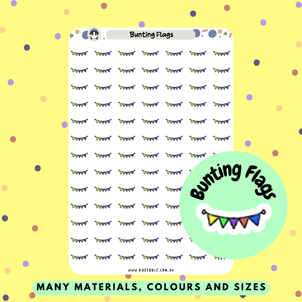 Bunting Flag Planner Stickers - Kneebble