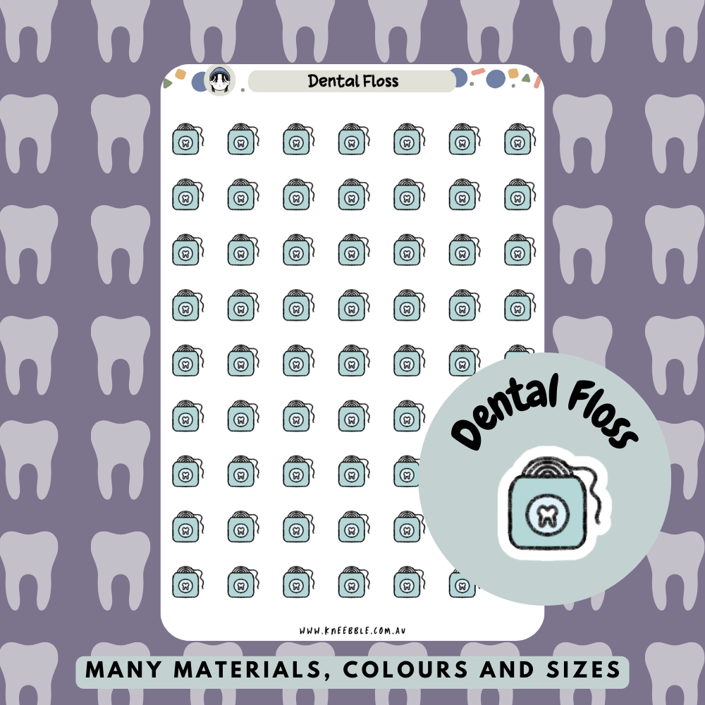 Dental Floss Planner Stickers