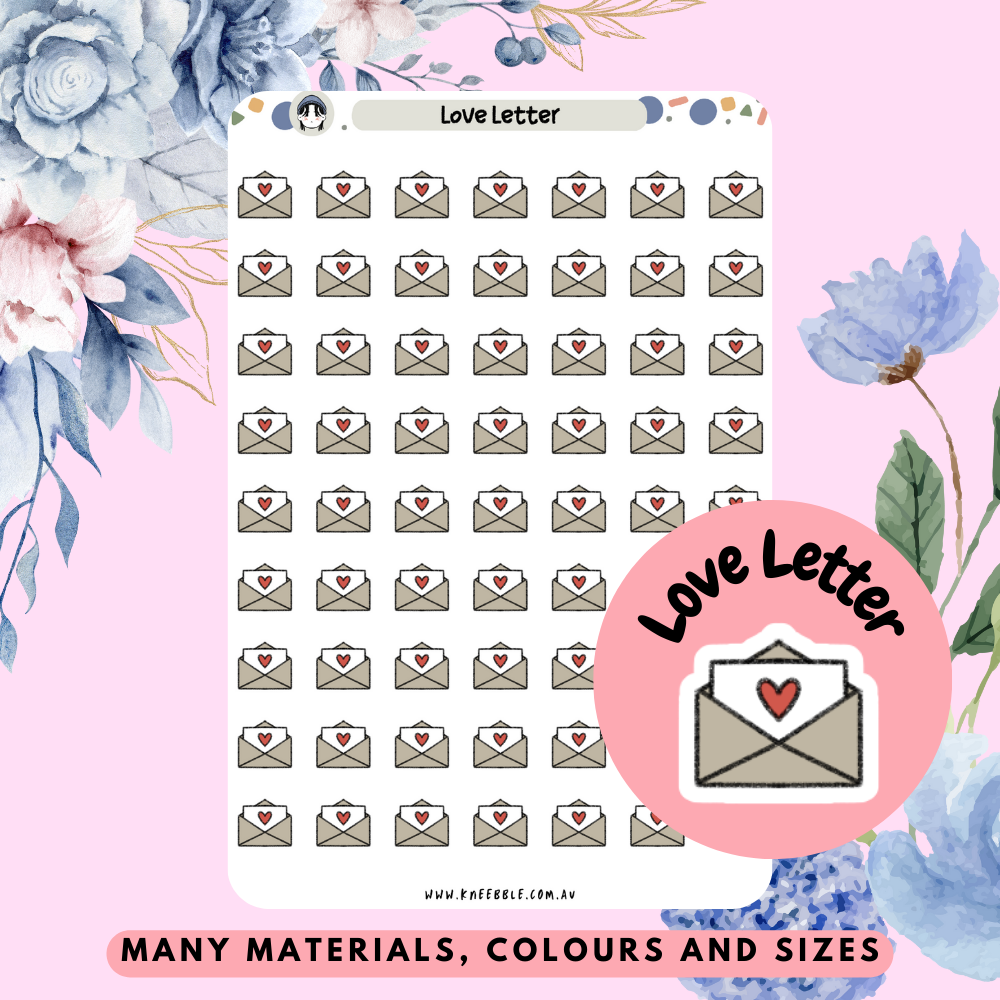 Love Letter Invitation Planner Stickers