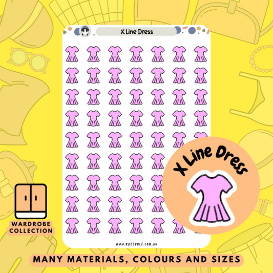 X Line Dress Planner Stickers