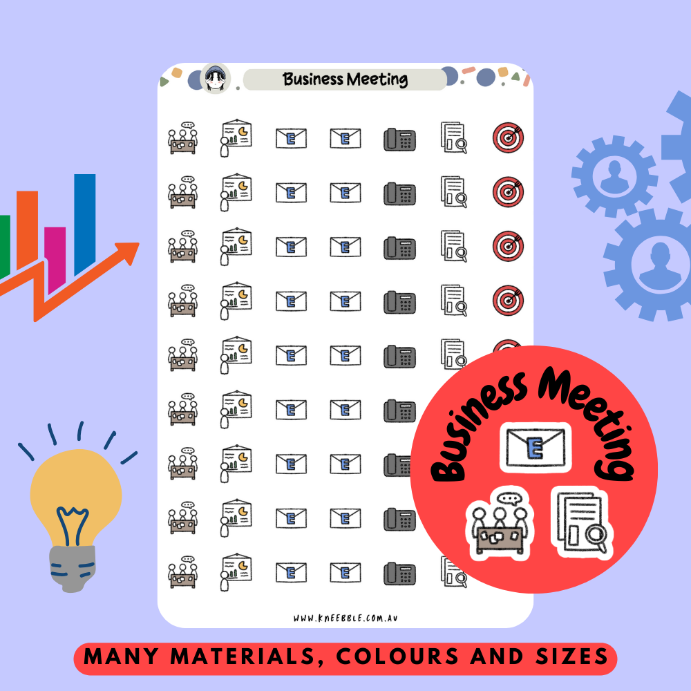 Business Meeting Planner Stickers