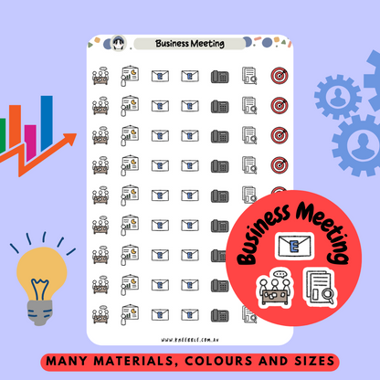 Business Meeting Planner Stickers