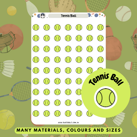 Tennis Ball Planner Stickers - Kneebble