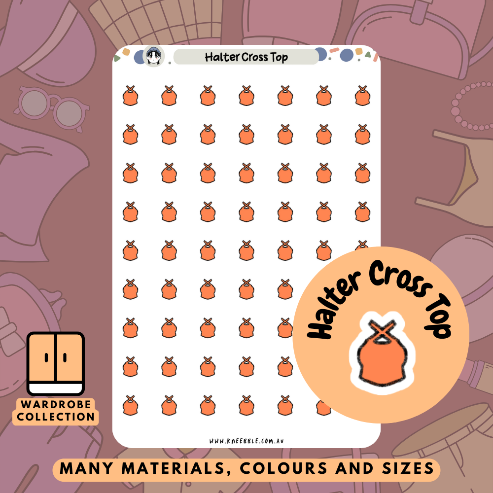 Halter Cross Top Planner Stickers