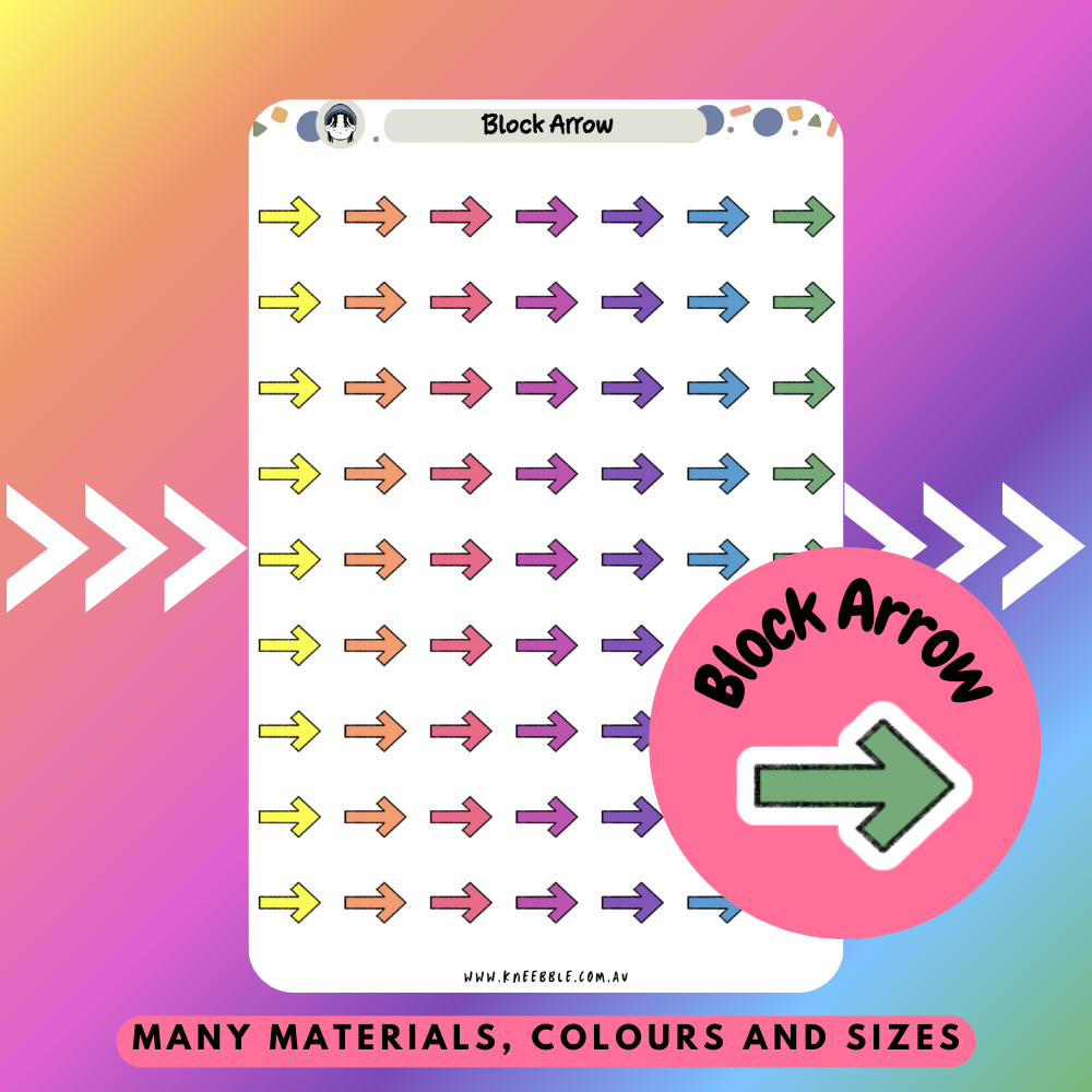 Block Arrow Planner Stickers