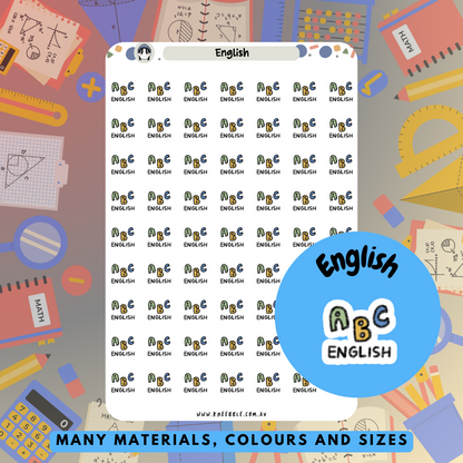 English Planner Stickers