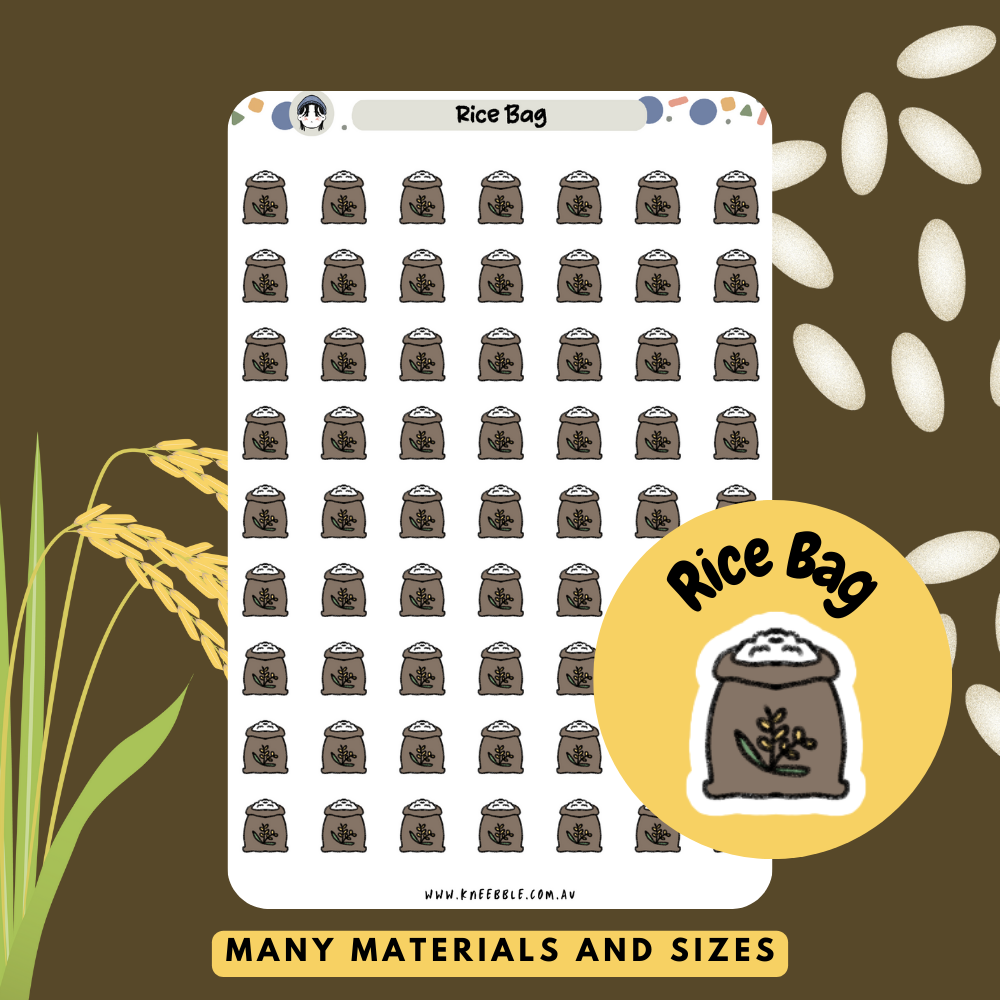 Rice Bag Planner Stickers