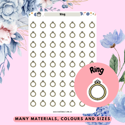 Diamond Ring Planner Stickers