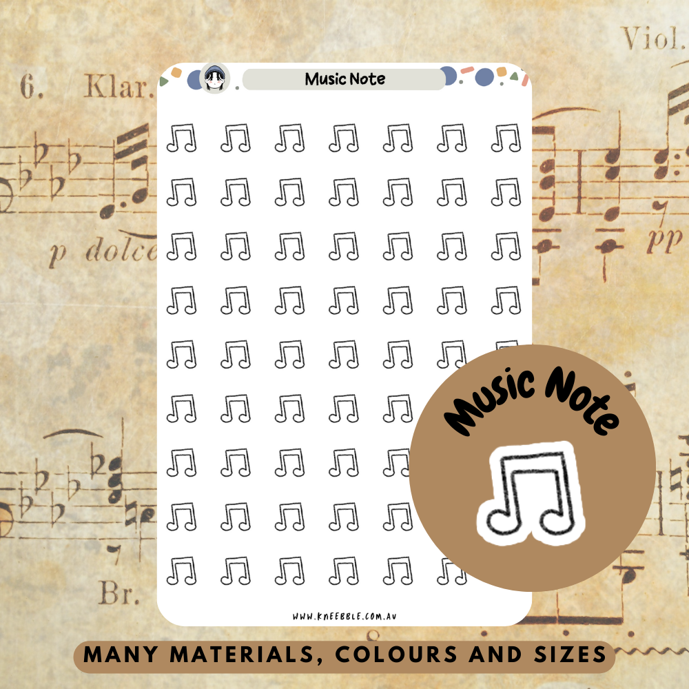 Music Note Planner Stickers - Kneebble