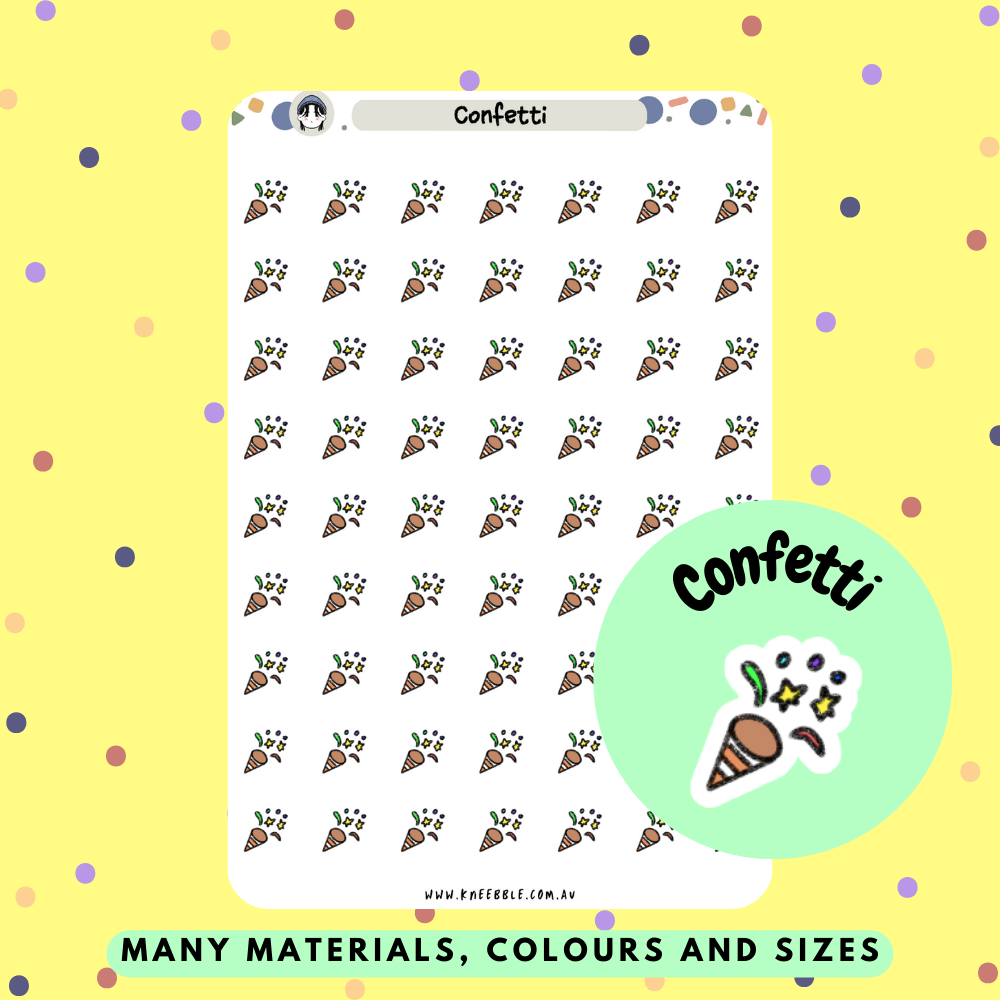 Confetti Planner Stickers - Kneebble