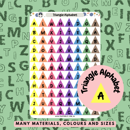 Triangle Alphabet Planner Stickers