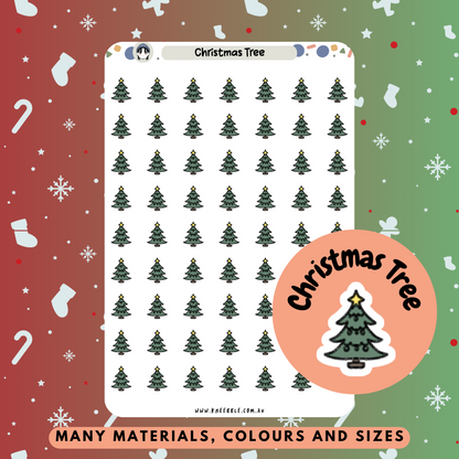 Christmas Tree Planner Stickers - Kneebble