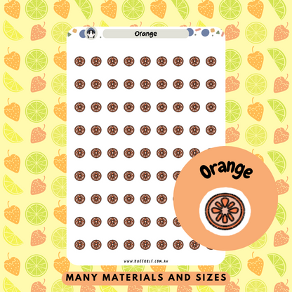 Orange Fruit Planner Stickers - Kneebble