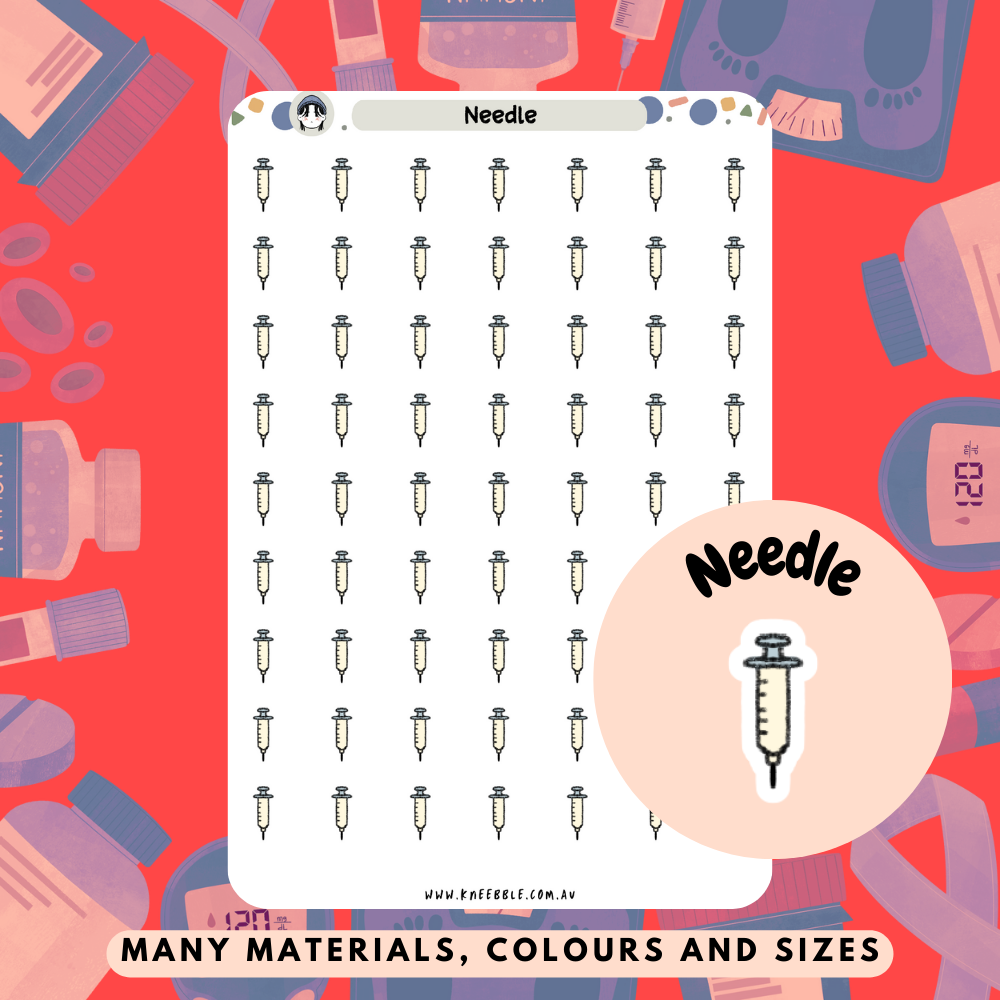 Needle Injection Planner Stickers - Kneebble